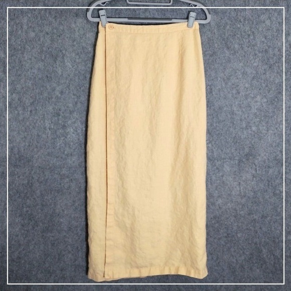 Outfit Jrp Skirt M Coastal Linen Maxi Breathable Orange Nautical Beachy‎ Preppy